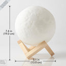 Lua Lumin谩ria 3D (com Stand em Madeira)