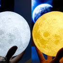 Lua Lumin谩ria 3D (com Stand em Madeira)
