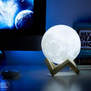 Lua Lumin谩ria 3D (com Stand em Madeira)