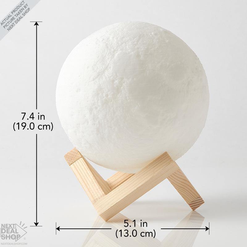 Lua Lumin谩ria 3D (com Stand em Madeira)