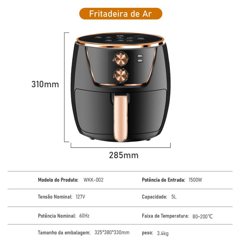Air Fryer Electric Fryer Air Fryer Fryer Free Shipping Electric Forno127 Volts‎ 1500 Watts, Brazil Gift